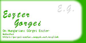 eszter gorgei business card